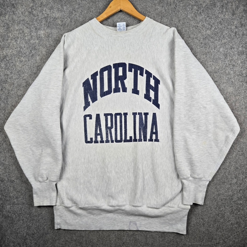 Vintage North Carolina Champion Reverse Weave Sweatshirt Mens XXL Gray 90s